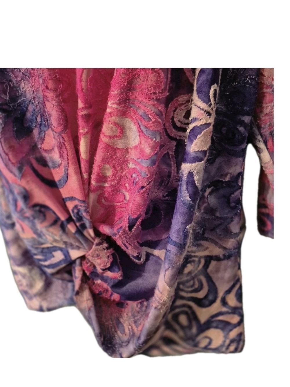 Ruby Rd. Pink & Purple Floral Tie-Front Tunic - Picture 7 of 10